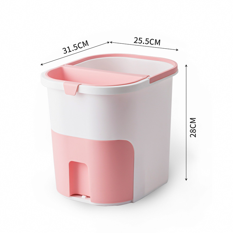 Dry and wet separate waste bin